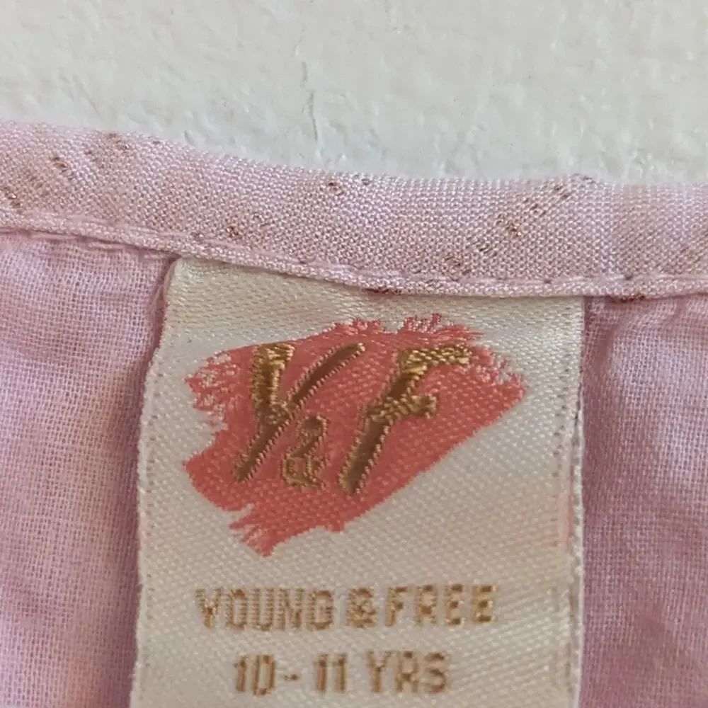 Young & Free Pink Dress Girls 10-11 Years Girly